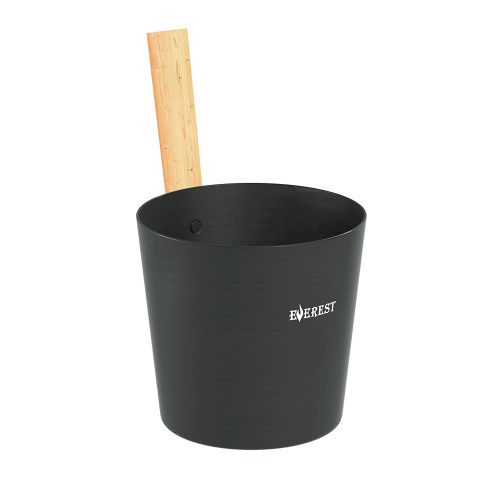 Шайка EVEREST 5л, алюминий BLACK (TG-50) Везувий