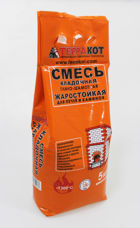 Смесь кладочная ТЕРРАКОТ жаростойкая 5кг(до+1300С)
