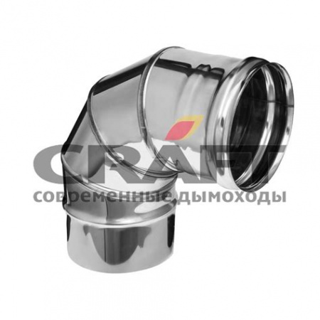 КРАФТ колено 90° (316/0,5) Ф130 ГАЗ