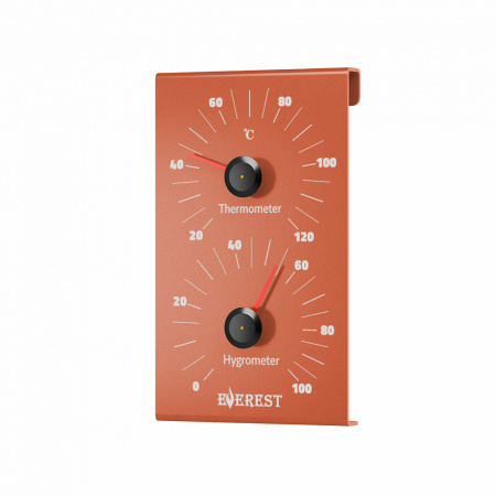 Термогигрометр EVEREST, алюминий, оранжевый (orange) TG-27 (Везувий)