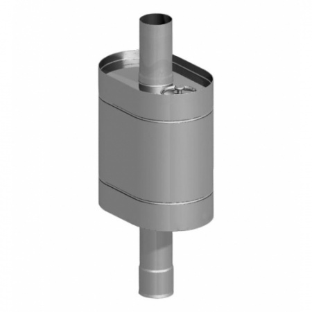 Бак 55л нержавейка (овальный) на трубе Ф115 (Везувий)